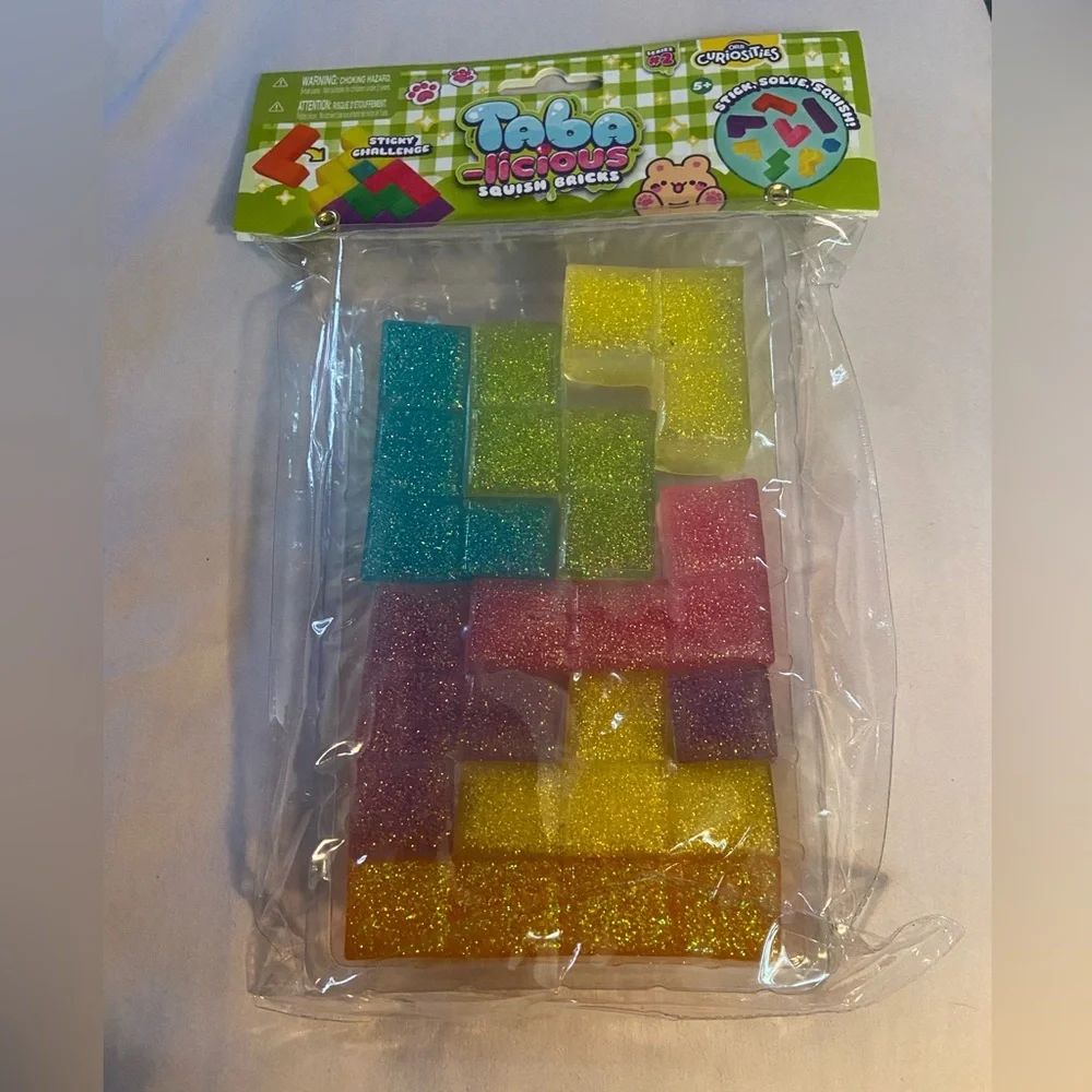 Squish Blocks Glitter Tetris Puzzle Toy - Multicolor